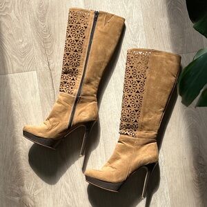 Vegan Suede Boots Worn Once.